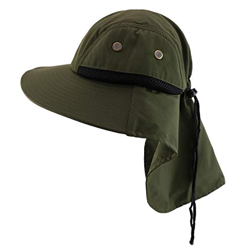 Trendy Apparel Shop XXL Oversized Large Polyester Fishing Cap with Neck Flap