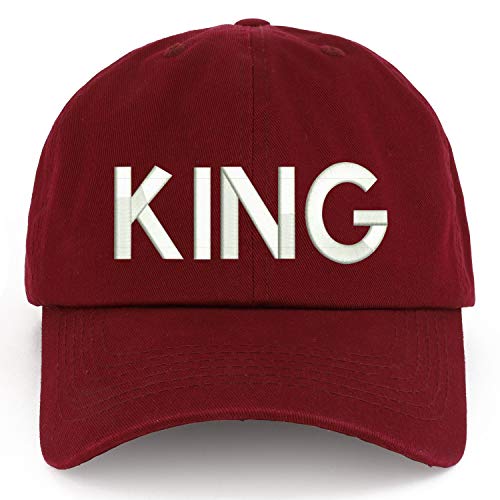 Trendy Apparel Shop XXL King Embroidered Unstructured Cotton Cap