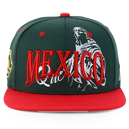 Trendy Apparel Shop Mexico Guadalupe Embroidered Flat Bill Snapback Cap