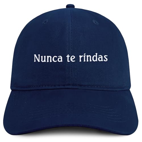Trendy Apparel Shop Nunca te rindas Embroidered Cotton Low Profile Dad Hat