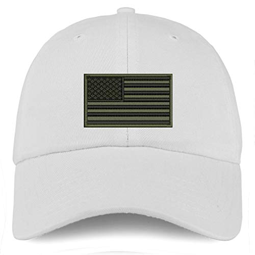 Trendy Apparel Shop Youth Olive American Flag Unstructured Cotton Baseball Cap