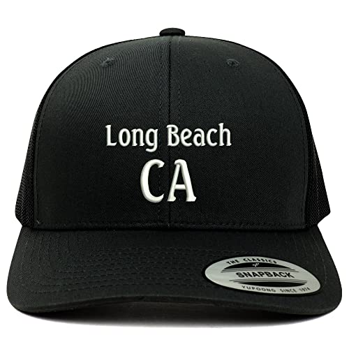 Trendy Apparel Shop Long Beach CA Embroidered Retro Fit Trucker Mesh Cap