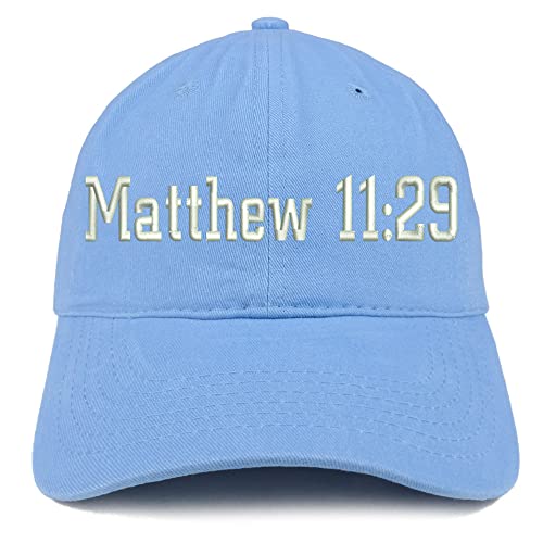 Trendy Apparel Shop Matthew 11:29 Low Profile Soft Cotton Baseball Cap