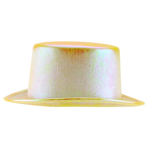 Trendy Apparel Shop Party Costume Metallic Glitter Top Hat