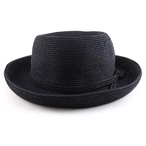 Trendy Apparel Shop UPF 50+ Soft Paper Braid Kettle Brim Sun Hat
