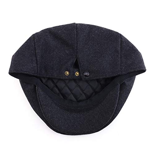 Trendy Apparel Shop Men's Wool Blend Adjustable 3 Button Snapback Ivy Hat
