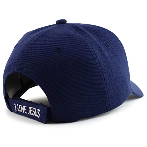 Trendy Apparel Shop Christ Anchor I Love Jesus Embroidered Baseball Cap