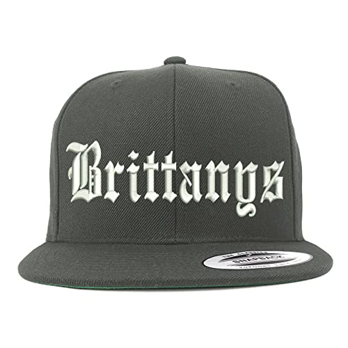 Trendy Apparel Shop Old English Brittanys Embroidered Flatbill Snapback