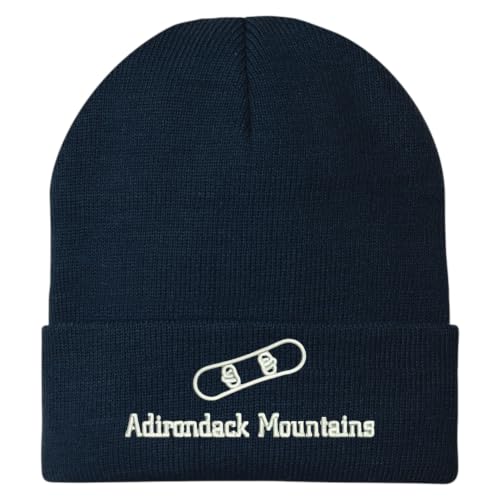 Trendy Apparel Shop Adirondack Mountains Snowboard Logo Embroidered Long Cuff Beanie