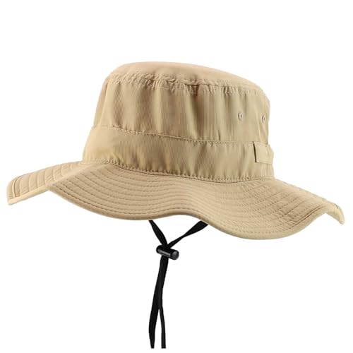 Trendy Apparel Shop Outdoor Large Brim Micro Mesh Performance Boonie Bucket Hat with Strap