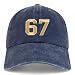 Trendy Apparel Shop Number 67 Gold Thread Embroidered Pigment Dyed Cotton Baseball Cap