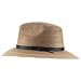 Trendy Apparel Shop Men's Plam Braid Fedora Hat with Leather Band
