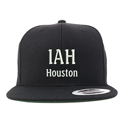 Trendy Apparel Shop IAH Houston Embroidered Flatbill Snapback