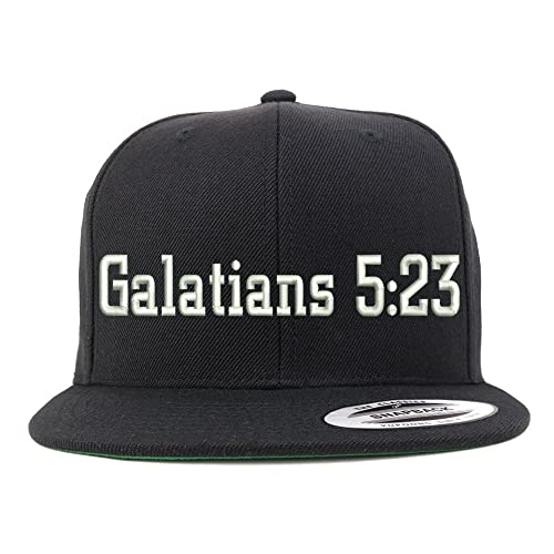 Trendy Apparel Shop Galatians 5:23 Embroidered Flatbill Snapback