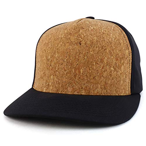 Trendy Apparel Shop Cork Crown 5 Panel High Profile Structured Adjustable Cap