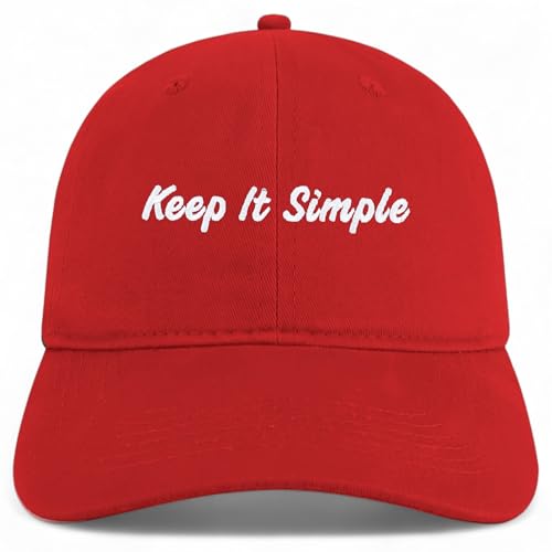 Trendy Apparel Shop Keep It Simple Embroidered Cotton Unstructured Low Profile Dad Hat