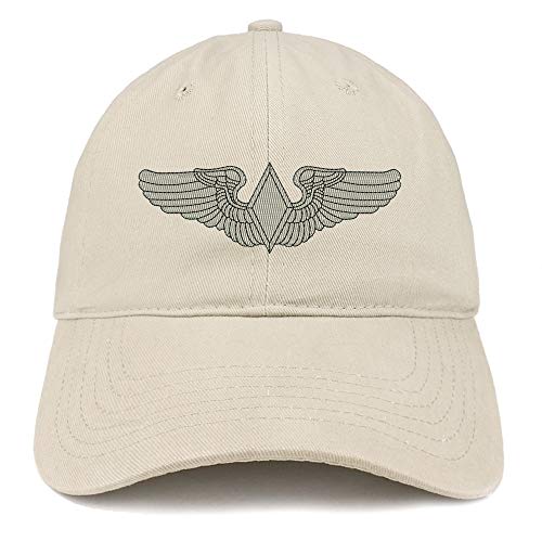 Trendy Apparel Shop Wasp Air Wings Embroidered Brushed Cotton Cap