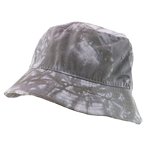 Trendy Apparel Shop Plain 100% Cotton Tie Dye Fabric Patterned Summer Bucket Hat