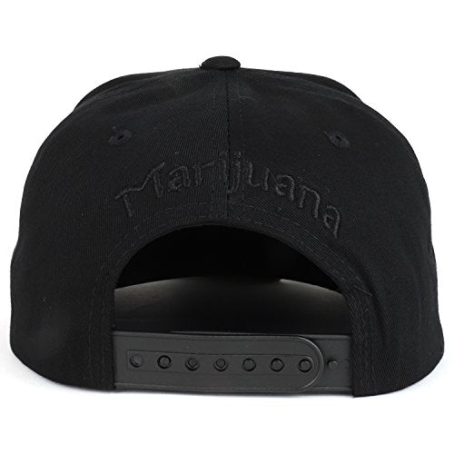 Trendy Apparel Shop Marijuana USA Flag 3D Embroidered Flat Bill Snapback Cap