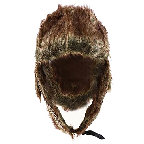 Trendy Apparel Shop Faux Fur Houndstooth Plaid Earflap Winter Trooper Hat