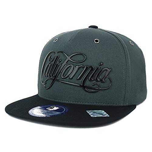 Trendy Apparel Shop California Script High Frequency Letter 5 Panel Snapback Cap