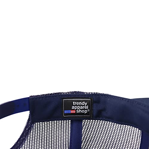 Trendy Apparel Shop Made in USA Structured 6 Panel Flatbill Snapback Mesh Back Cap