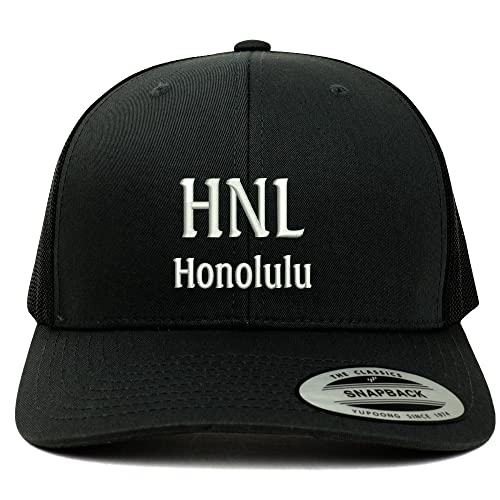 Trendy Apparel Shop HNL Honolulu Embroidered Retro Fit Trucker Mesh Cap