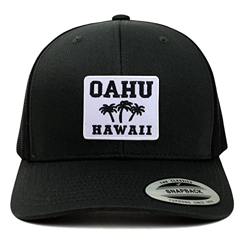 Trendy Apparel Shop Oahu Hawaii Patch 6 Panel Retro Baseball Mesh Cap