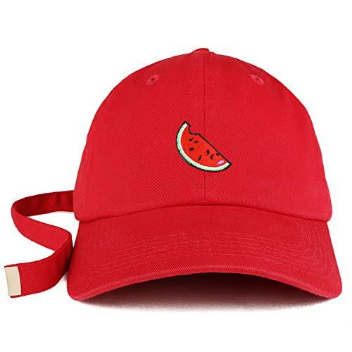 Trendy Apparel Shop Watermelon Patch Unstructured Extra Long Strap Dad Hat