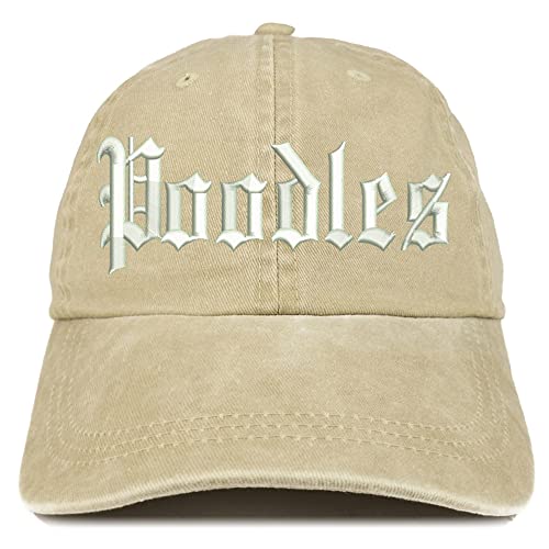 Trendy Apparel Shop Old English Poodles Washed Pigment Dyed Baseball Cap