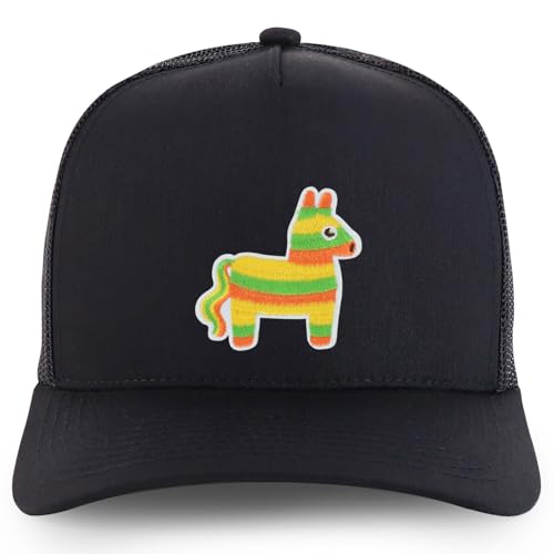 Trendy Apparel Shop Mexican Fiesta Pinata Donkey Embroidered Patch Trucker Cap
