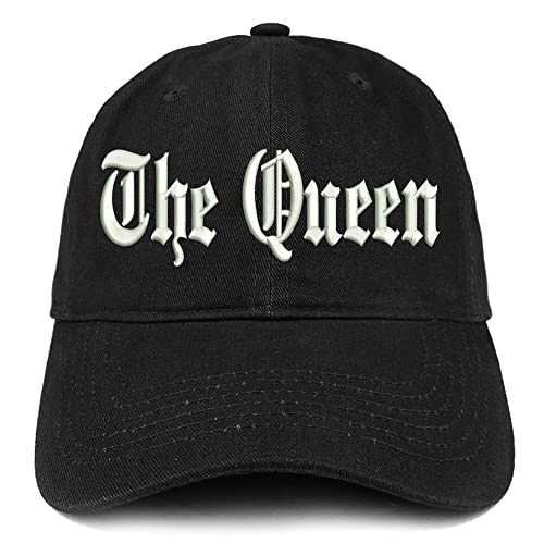 Trendy Apparel Shop The Queen Old English Low Profile Soft Cotton Baseball Cap