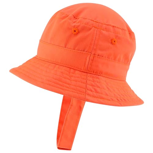Trendy Apparel Shop Rainbow Embroidered Patch Infant Lightweight Bucket Hat with Chin Strap