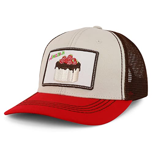 Trendy Apparel Shop Square Sweet Deserts Embroidered Trucker Baseball Cap