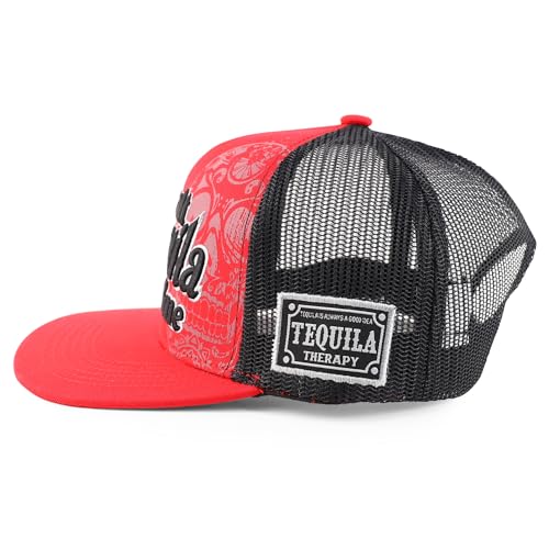 Trendy Apparel Shop Tequila Salt Lime 3D Embroidered Flatbill Mesch Back Cap