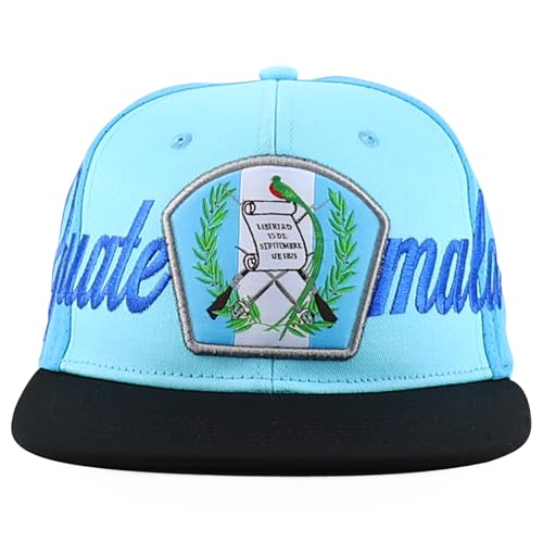 Trendy Apparel Shop Central America States Embroidered Mesh Back Flat Bill Cap