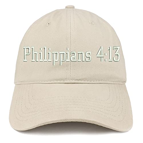 Trendy Apparel Shop Philippians 4:13 Low Profile Soft Cotton Baseball Cap