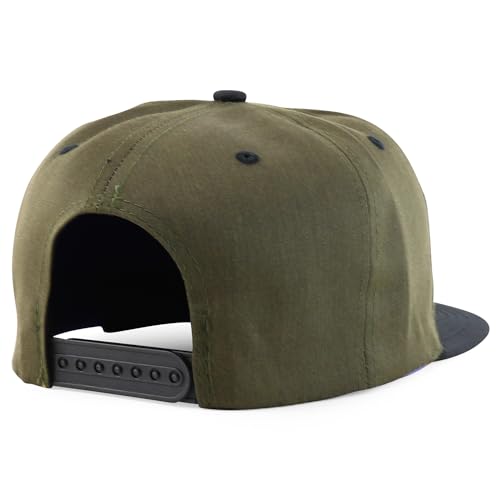 Trendy Apparel Shop 6 Panel Structured Mexico Eagle Flat Bill Snapback Baseball Cap