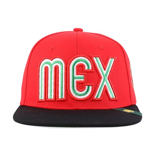 Trendy Apparel Shop MEX 3D Embroidered Flatbill Snapback Cap