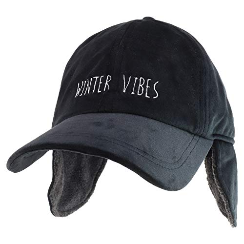 Trendy Apparel Shop Winter Vibes Ear Flap Soft Velvet Baseball Cap