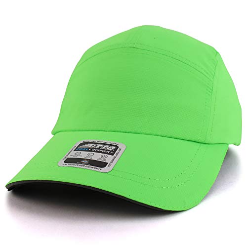 Trendy Apparel Shop 5 Panel Cool Comfort Moisture Wicking Fabric Baseball Cap