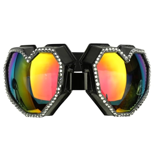 Trendy Apparel Shop Bling Rhinestone Festival Rave Goggles