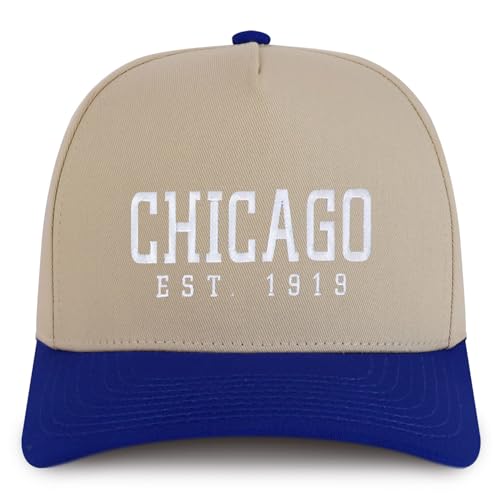 Trendy Apparel Shop Chinago Est.1919 Embroidered 5 Panel Structured Baseball Cap