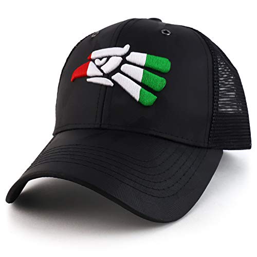 Trendy Apparel Shop Hecho En Mexico Eagle Trucker Nylon Camo Baseball Cap