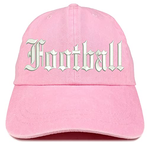 Trendy Apparel Shop Old English Football Washed Pigment Dyed Baseball Cap