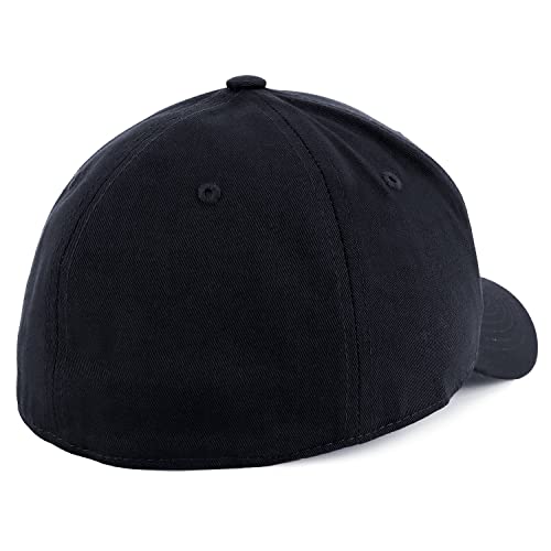 Trendy Apparel Shop XXL Oversize 6 Panel Cotton Fitted Cap