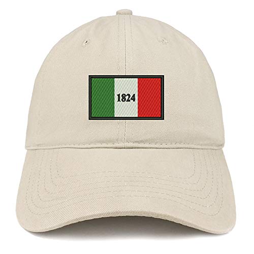 Trendy Apparel Shop Alamo Texas Flag Embroidered Unstructured Cotton Dad Hat