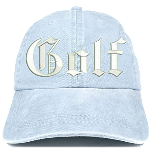 Trendy Apparel Shop Old English Golf Washed Pigment Dyed Baseball Cap