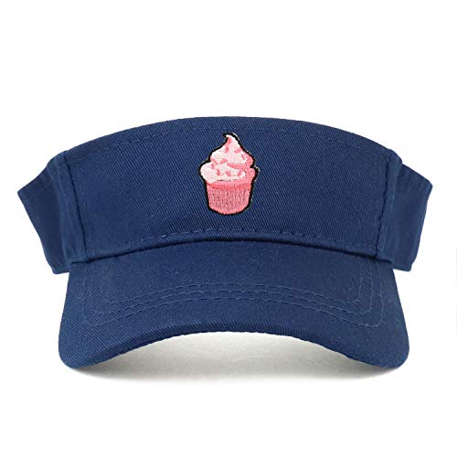 Trendy Apparel Shop Cupcake Patch Cotton Infant Summer Visor Cap