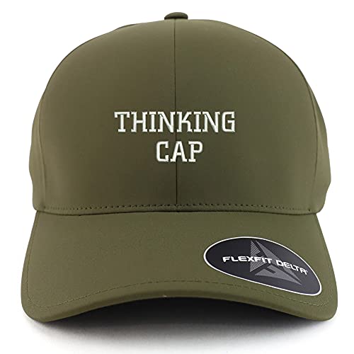 Trendy Apparel Shop Oversized XXL Thinking Cap Embroiderd Athletic Fitted Baseball Cap